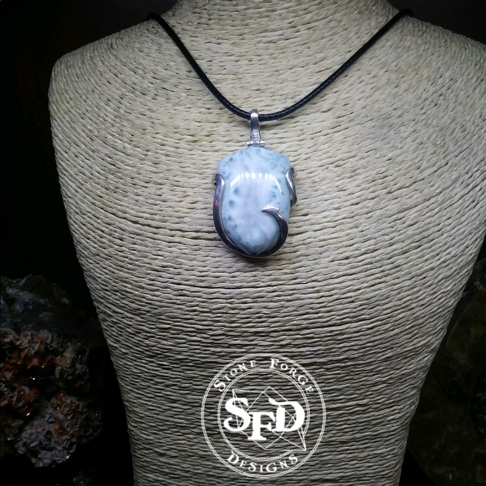 Blue Larimar pendant